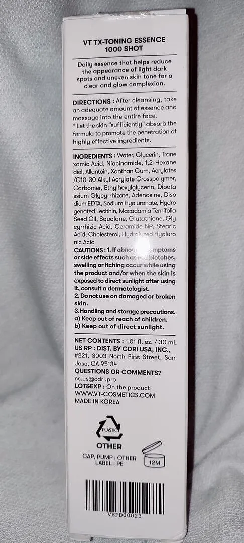 VT TX-Toning Essence 1000 Shot sérum taches