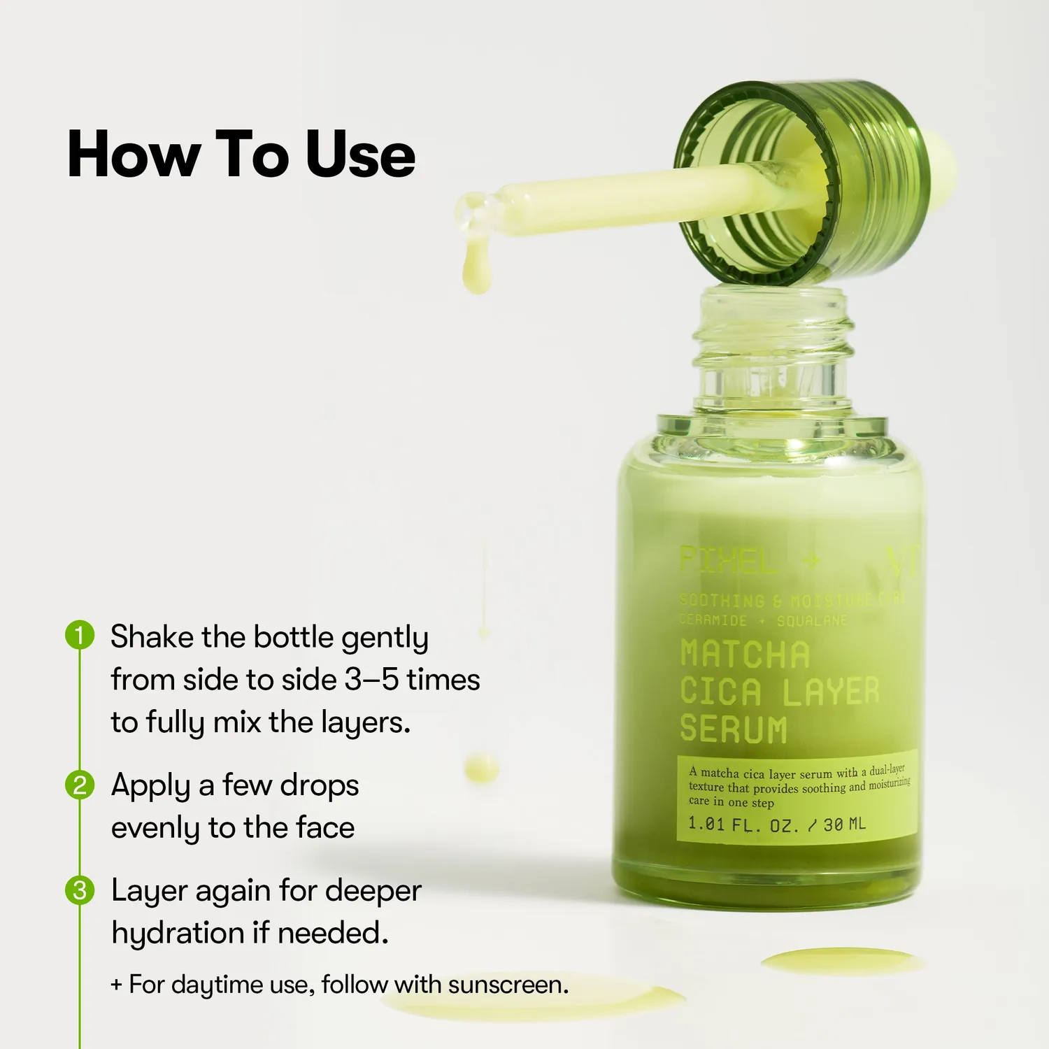 VT Matcha Cica Layer Serum sérum apaisant
