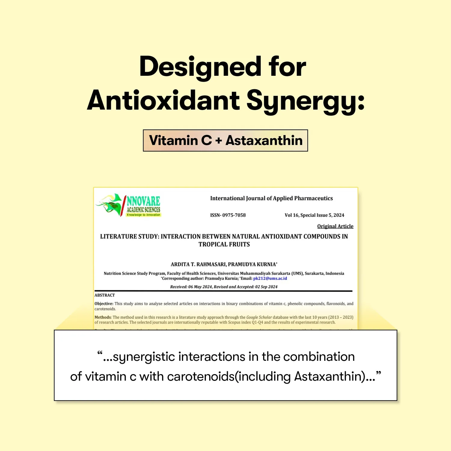 VT Cosmetics Vitamin C Astaxanthin sérum visage éclat