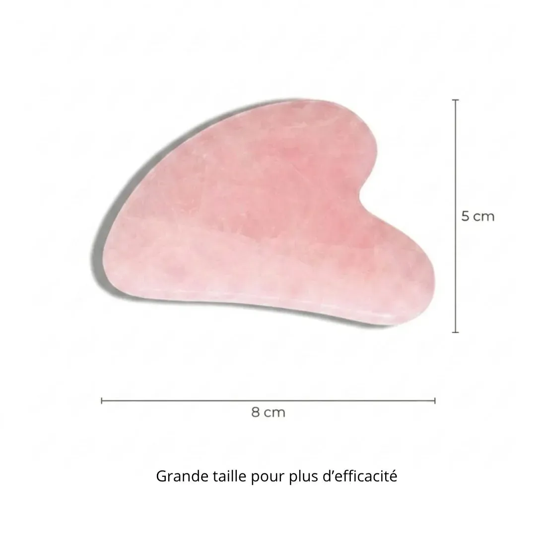 La Bo&ssie Gua Sha quartz rose drainage poches
