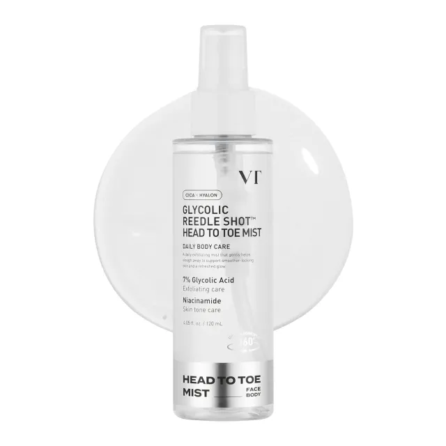 VT Reedle Shot Glycolic Head To Toe Mist brume corps 7% glycolique