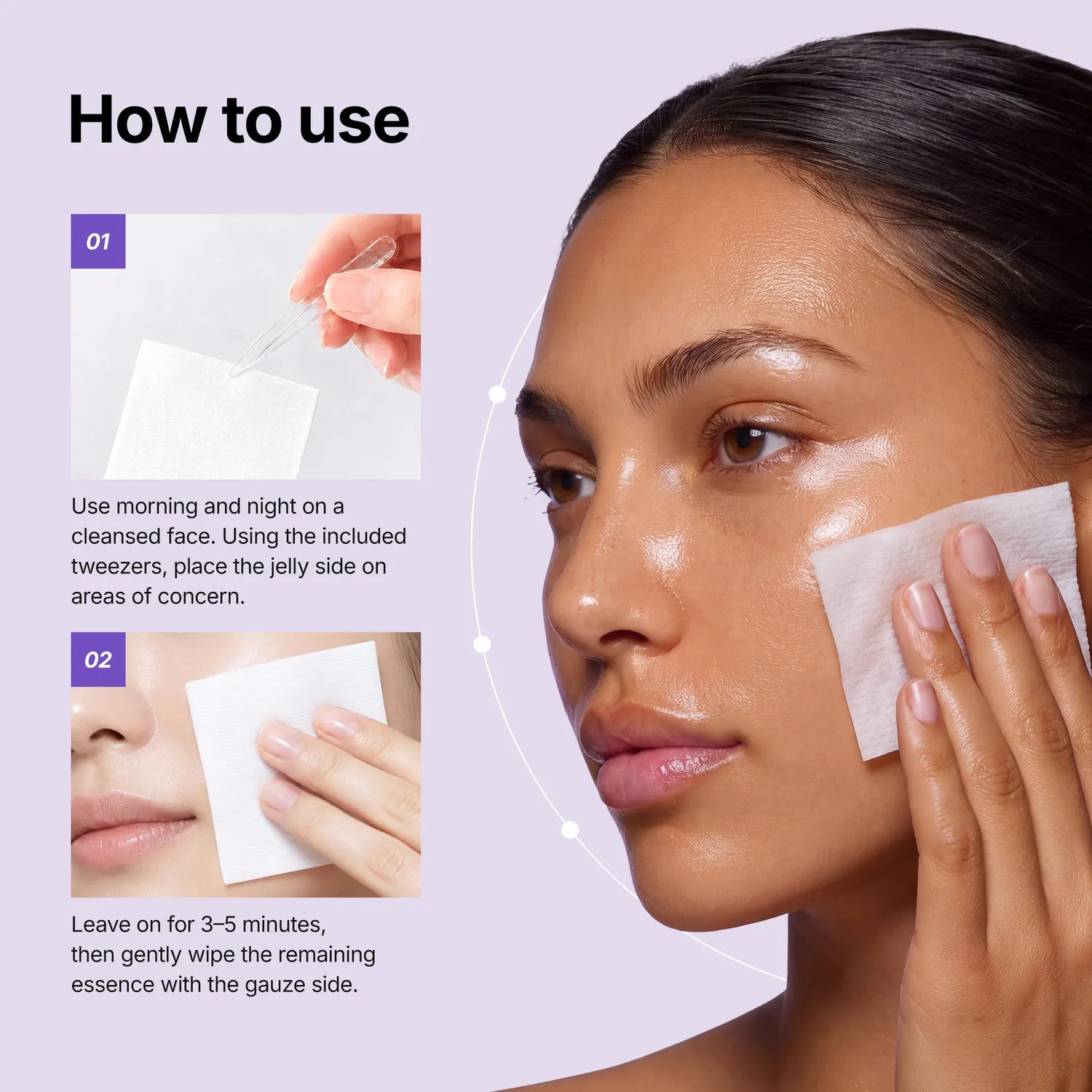 Genabelle Melacare pads jelly 60pcs éclat