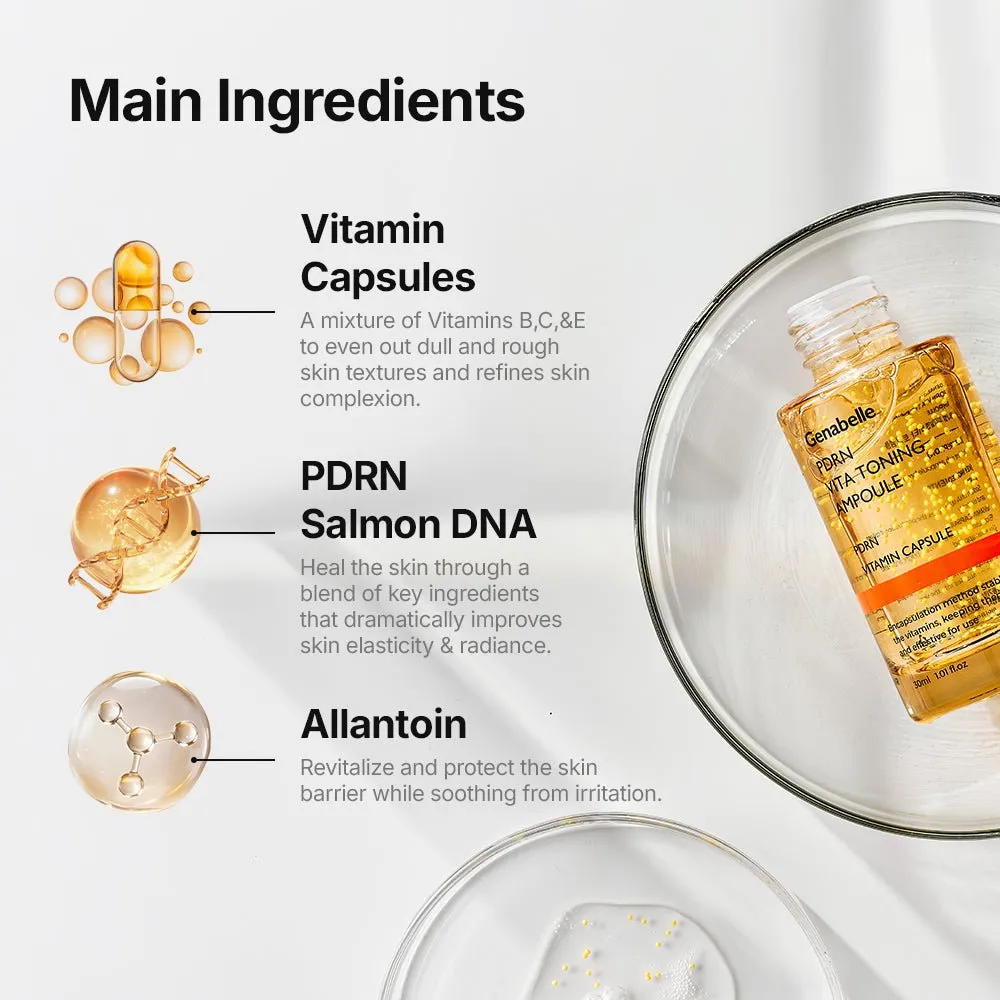 Genabelle PDRN Vita Toning Ampoule ampoule 30 ml éclat
