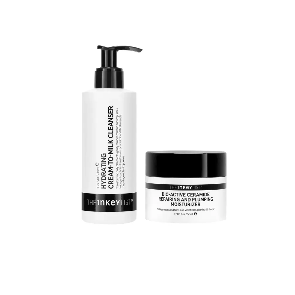 THE INKEY LIST Duo nettoyant + céramides soin visage hydratant