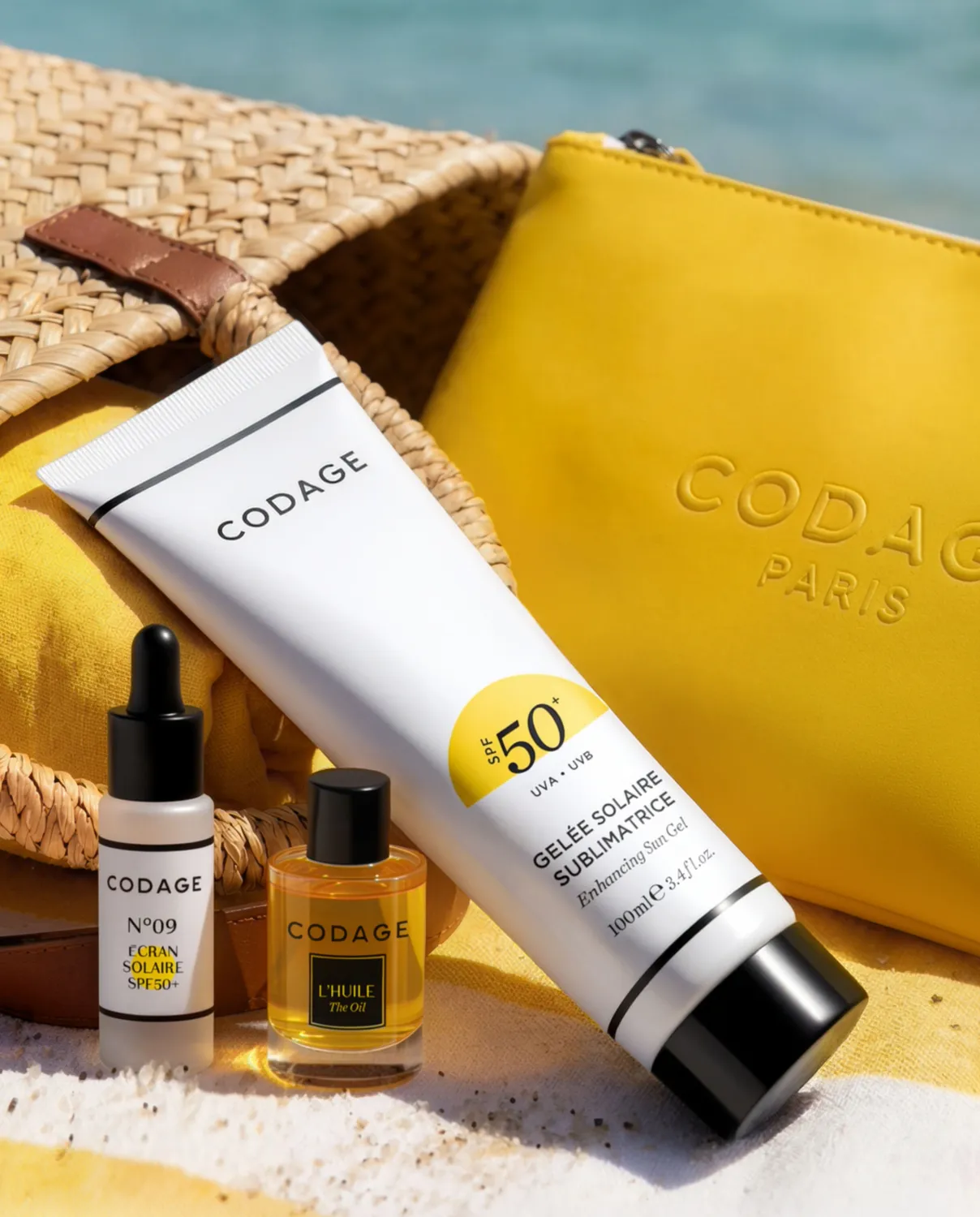 CODAGE Suncare Edit coffret solaire SPF50+ 3 soins
