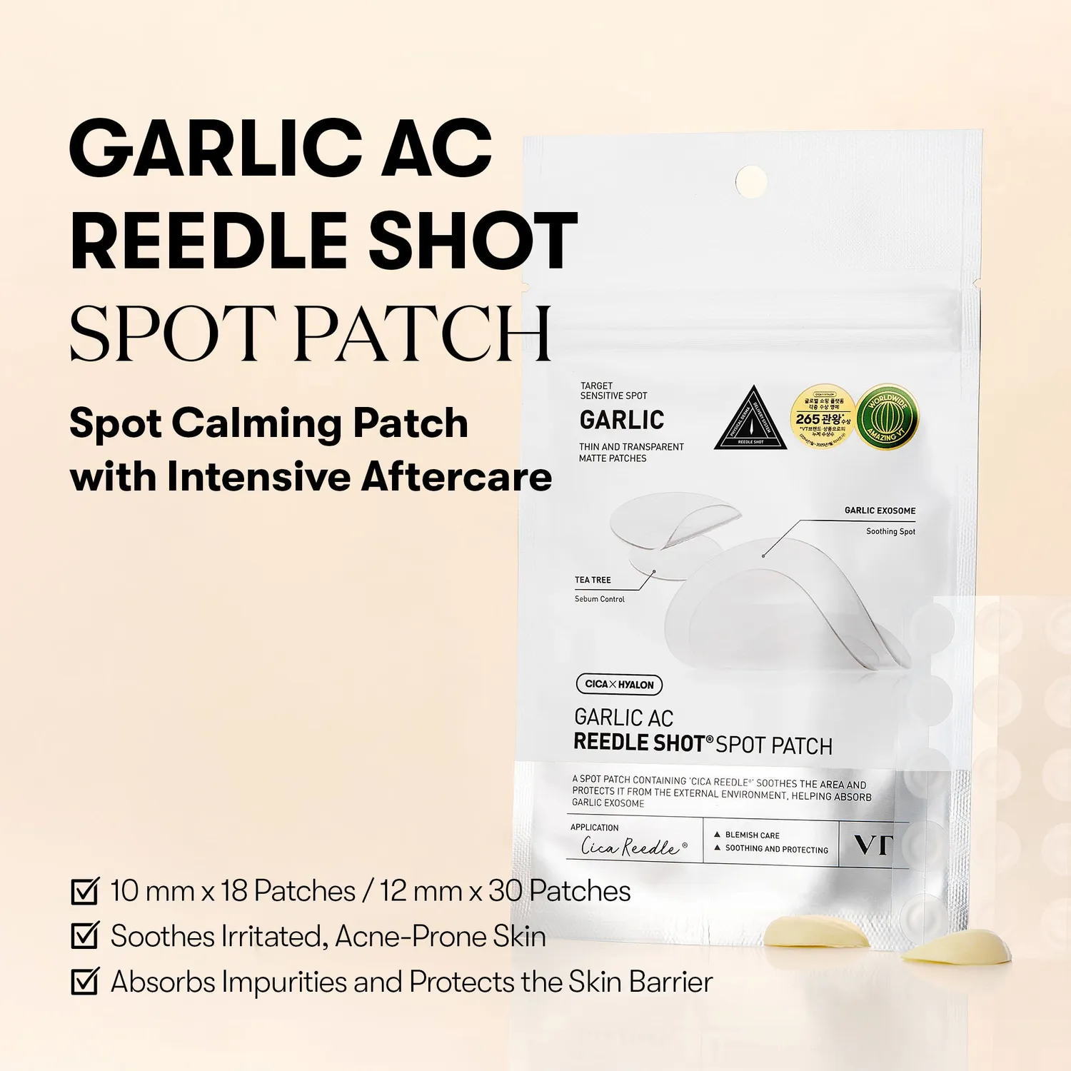VT Garlic AC Reedle Shot patch bouton ail