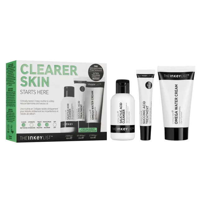 THE INKEY LIST Clearer Skin Trio soin visage boutons acide