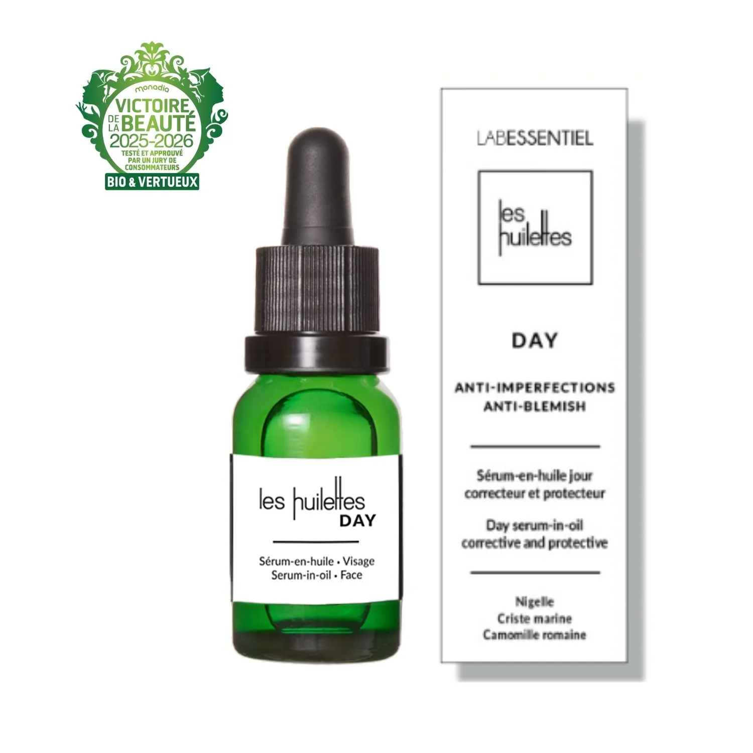 Les Huilettes Day sérum anti-imperfections jour bio