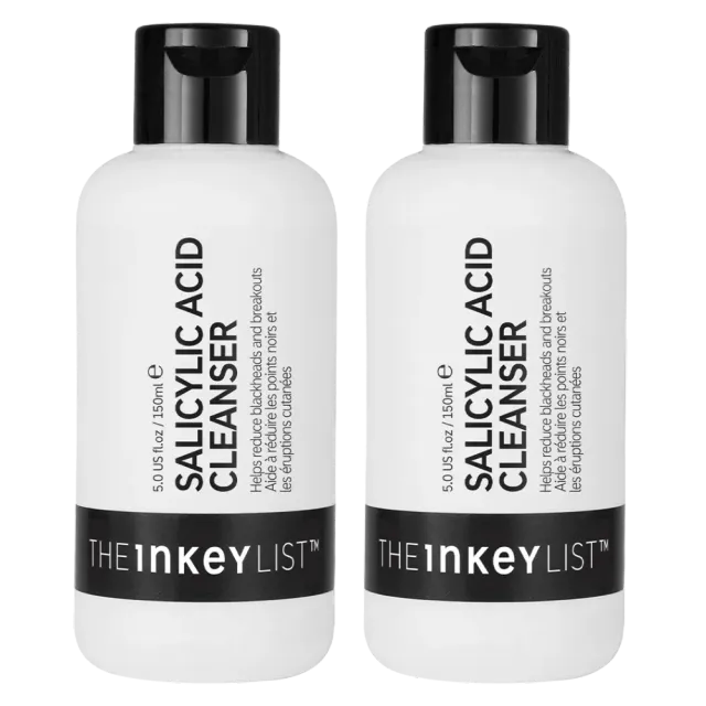 THE INKEY LIST Salicylic Acid Cleanser Duo nettoyant 2x150ml