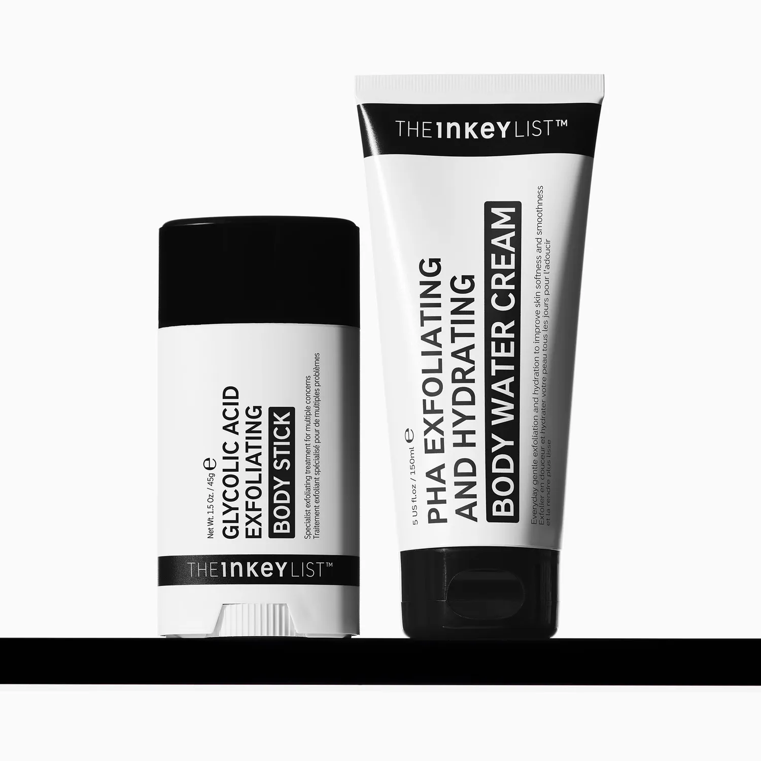 THE INKEY LIST Exfoliating Body Duo soin corps stick glycolique PHA