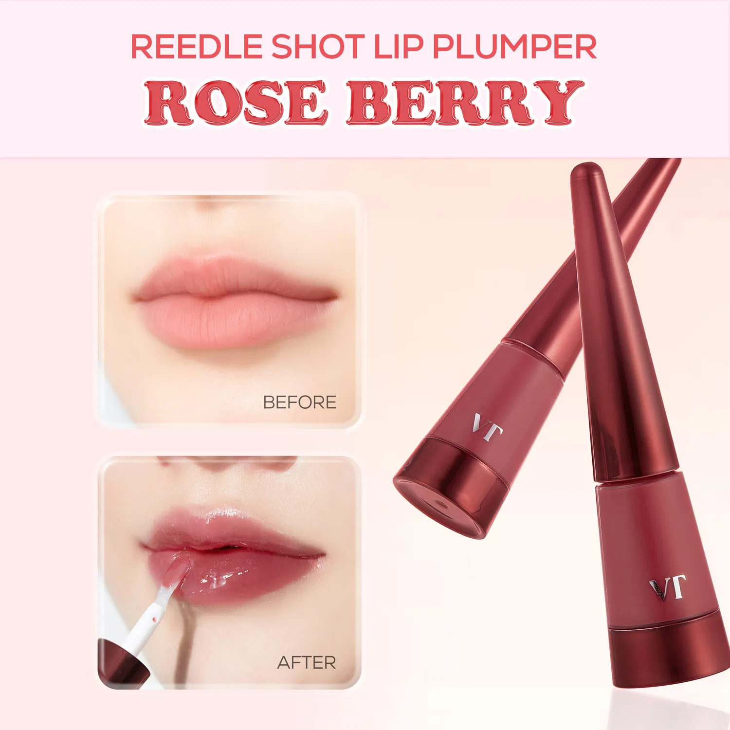 VT Cosmetics Reedle Shot Lip Plumper Rose Berry gloss