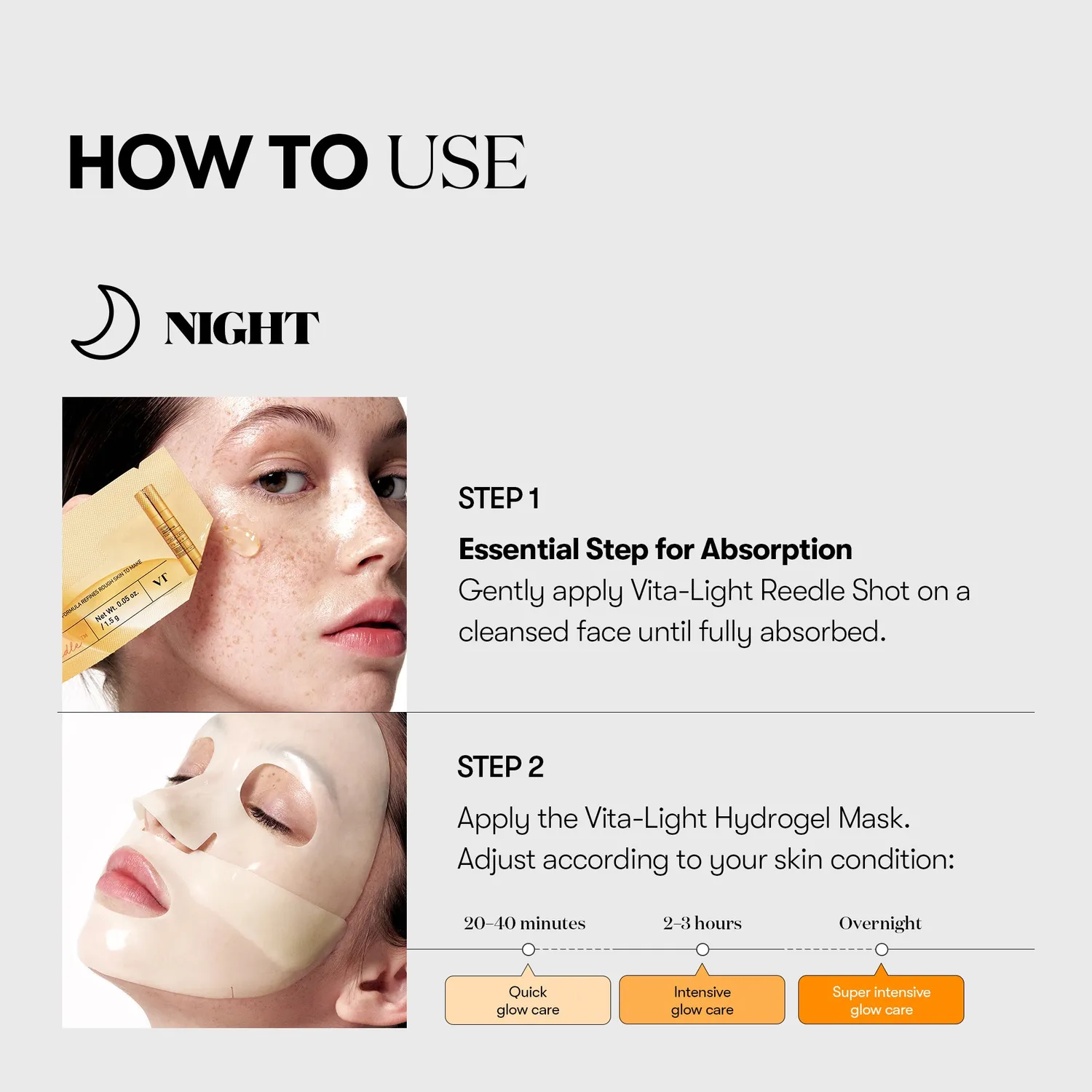VT Vita-Light Reedle Shot 100 masque hydrogel éclat x4