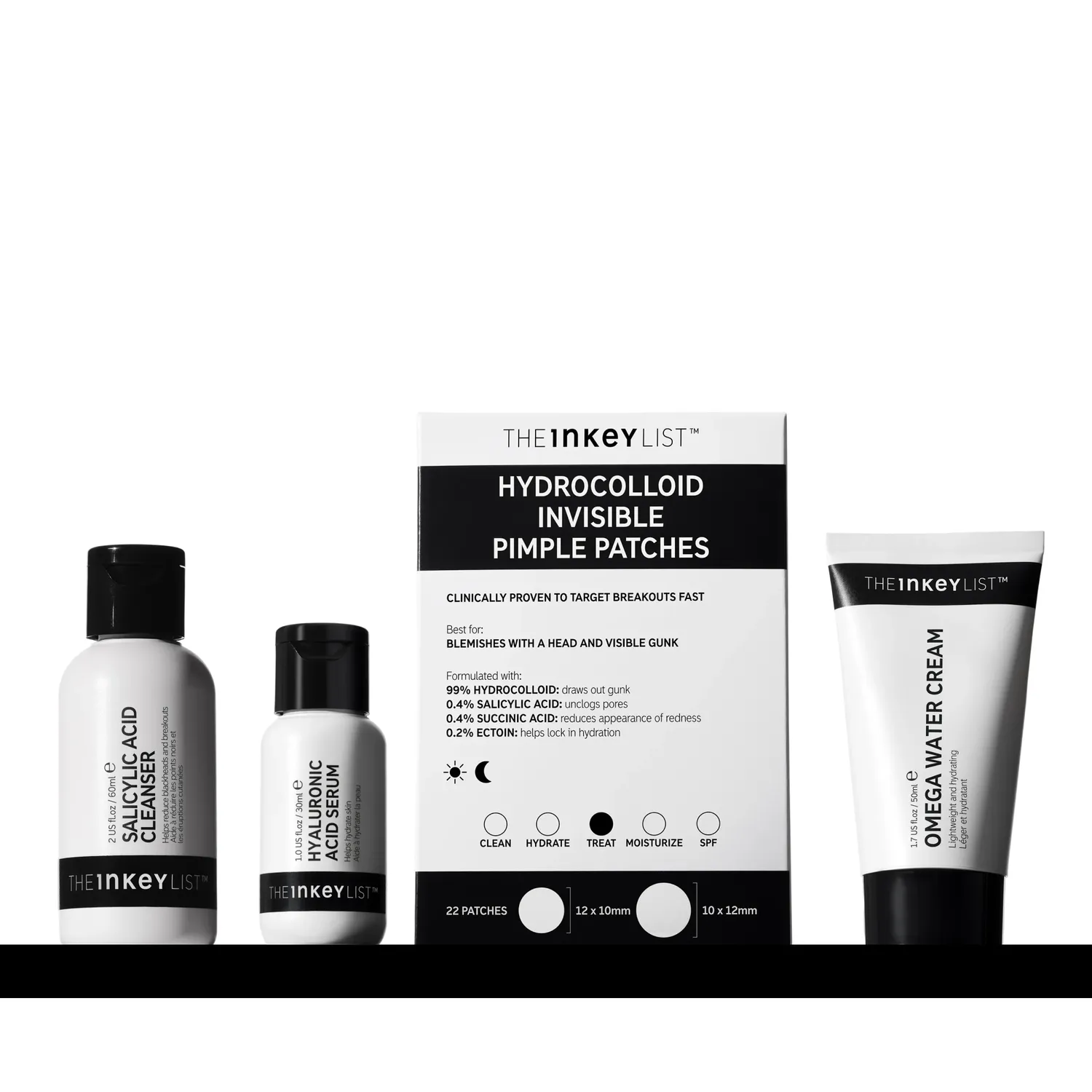 THE INKEY LIST Clearer Skin Routine 4 soins boutons