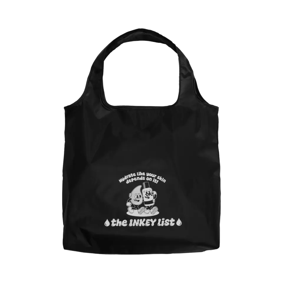 The Inkey List Tote Bag sac coton noir routine