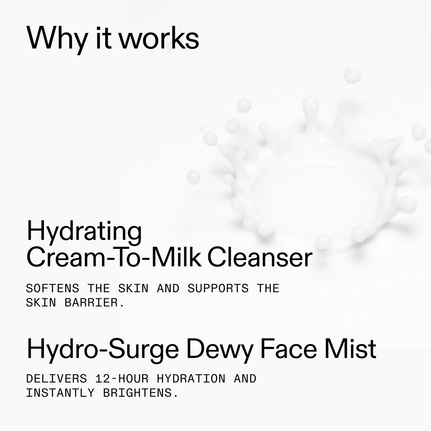 THE INKEY LIST Duo Hydratant nettoyant lait + brume visage riz