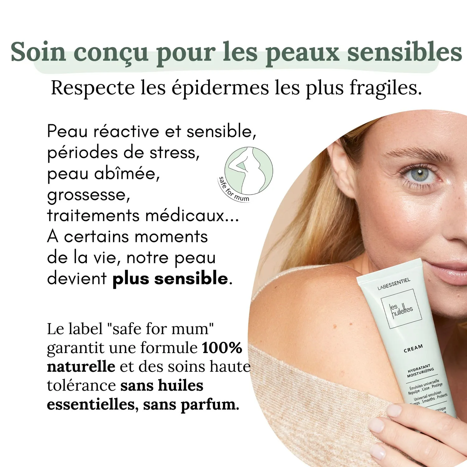 Les Huilettes Émulsion Universelle Cream crème sensible sans parfum