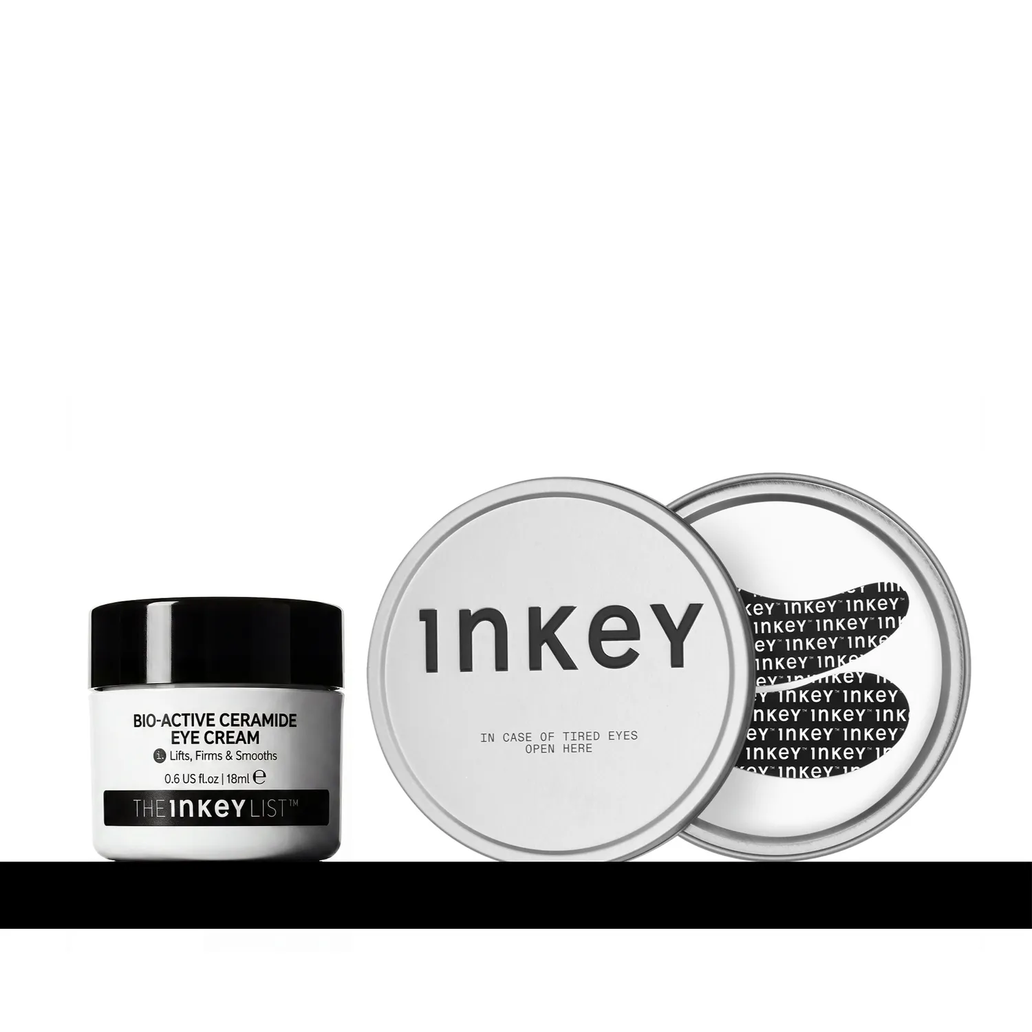 THE INKEY LIST Ceramide Eye Cream duo patchs contour yeux