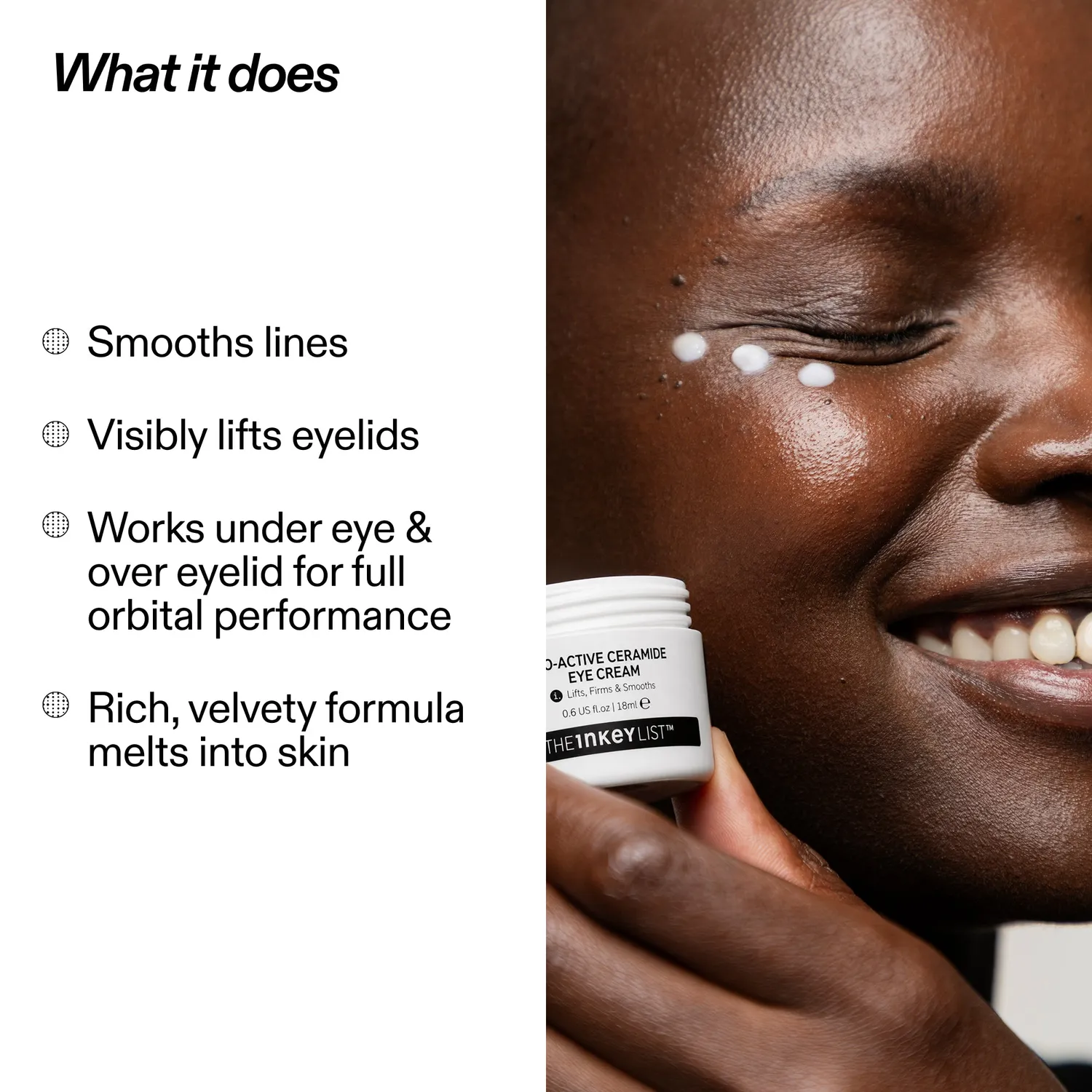 THE INKEY LIST Bio-Active Ceramide crème yeux 18ml céramides