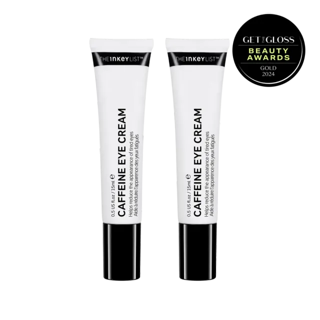 THE INKEY LIST Caffeine Eye Cream Duo contour yeux 2x15ml poches
