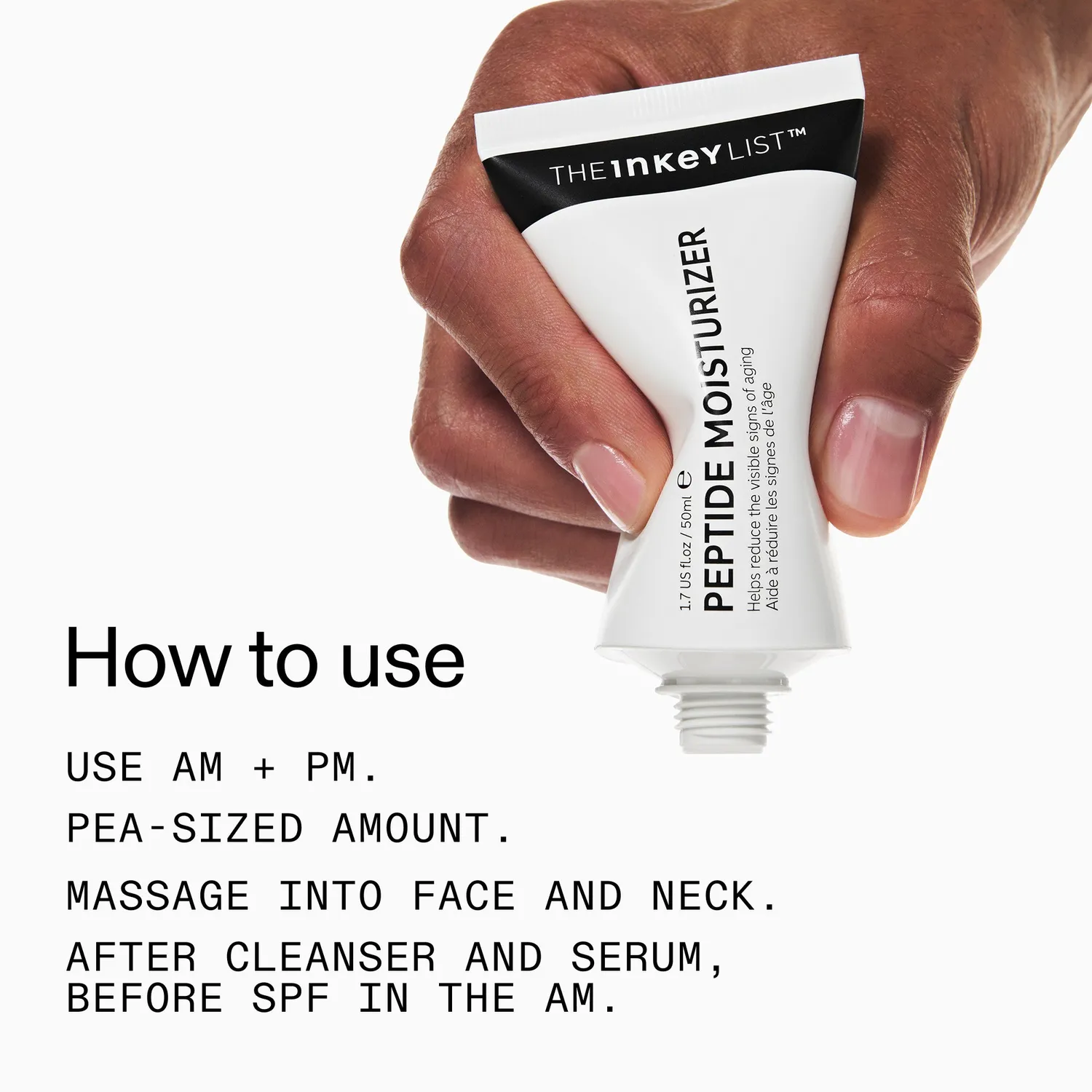 THE INKEY LIST Peptide Moisturizer crème visage 50ml anti-rides