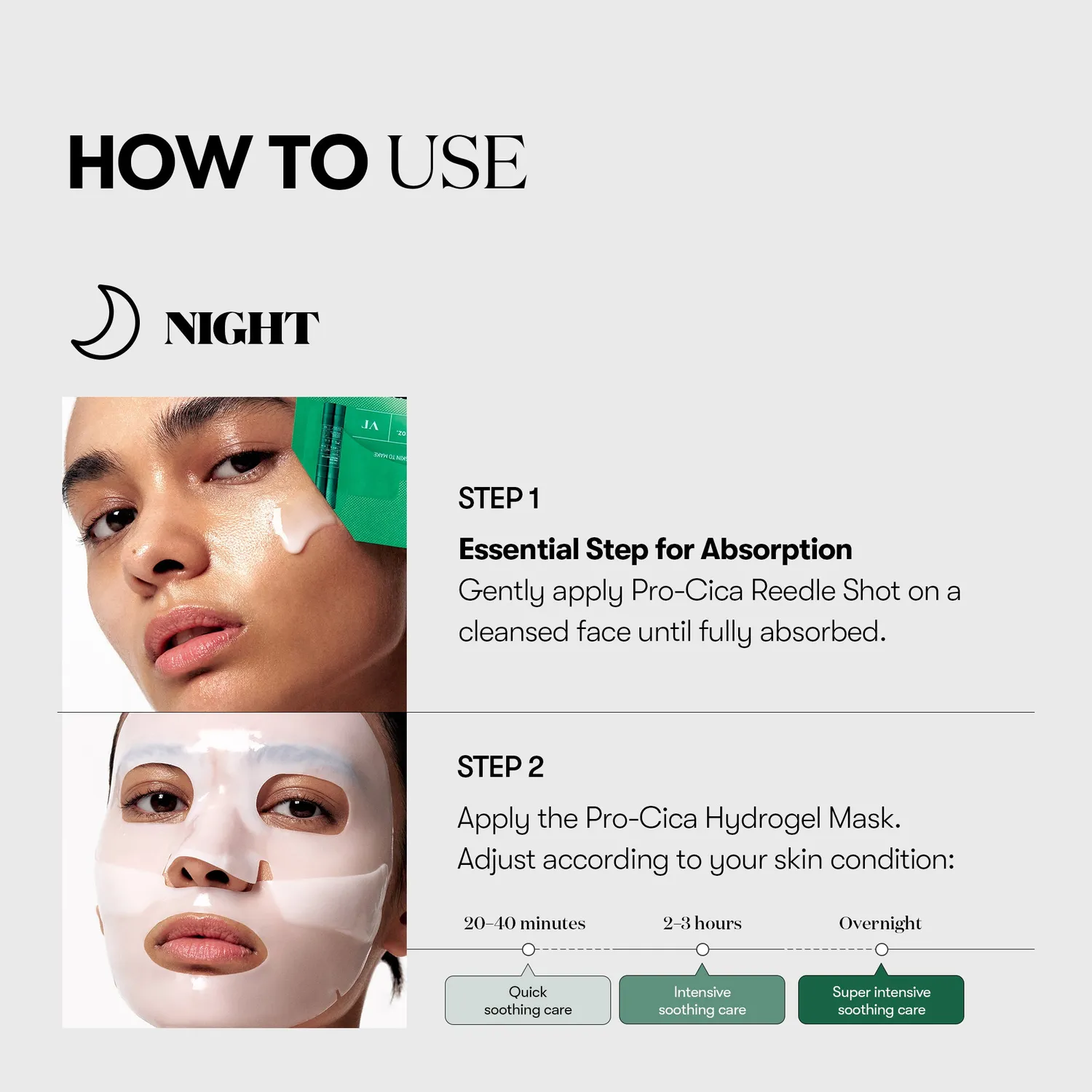VT Cosmetics Reedle Shot 100 masque hydrogel 4 pièces apaisant