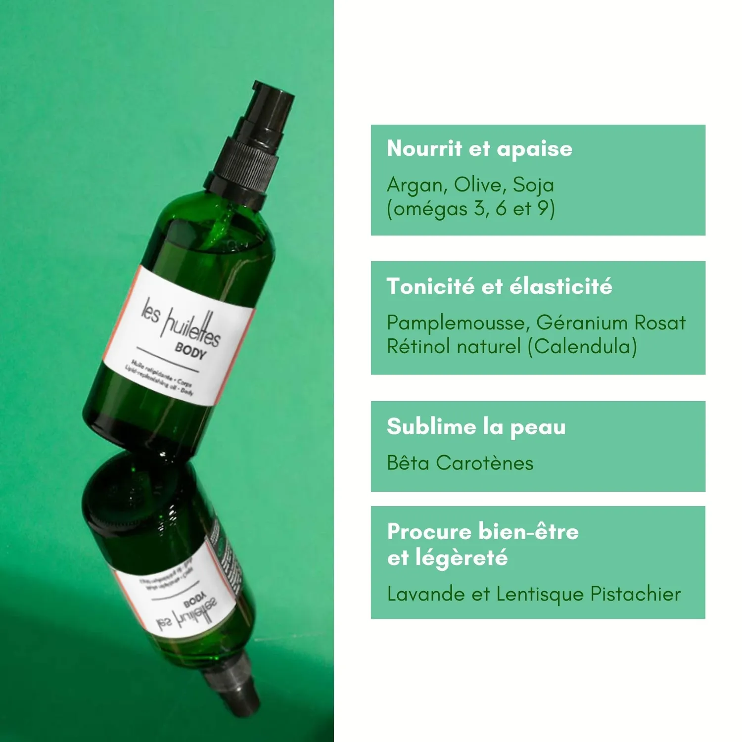 Les Huilettes Lab Essentiel Body huile corps drainante raffermissante