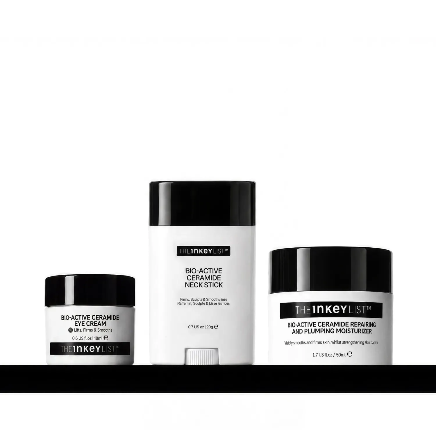 THE INKEY LIST Bio-Active Ceramide Trio crème visage yeux cou fermeté