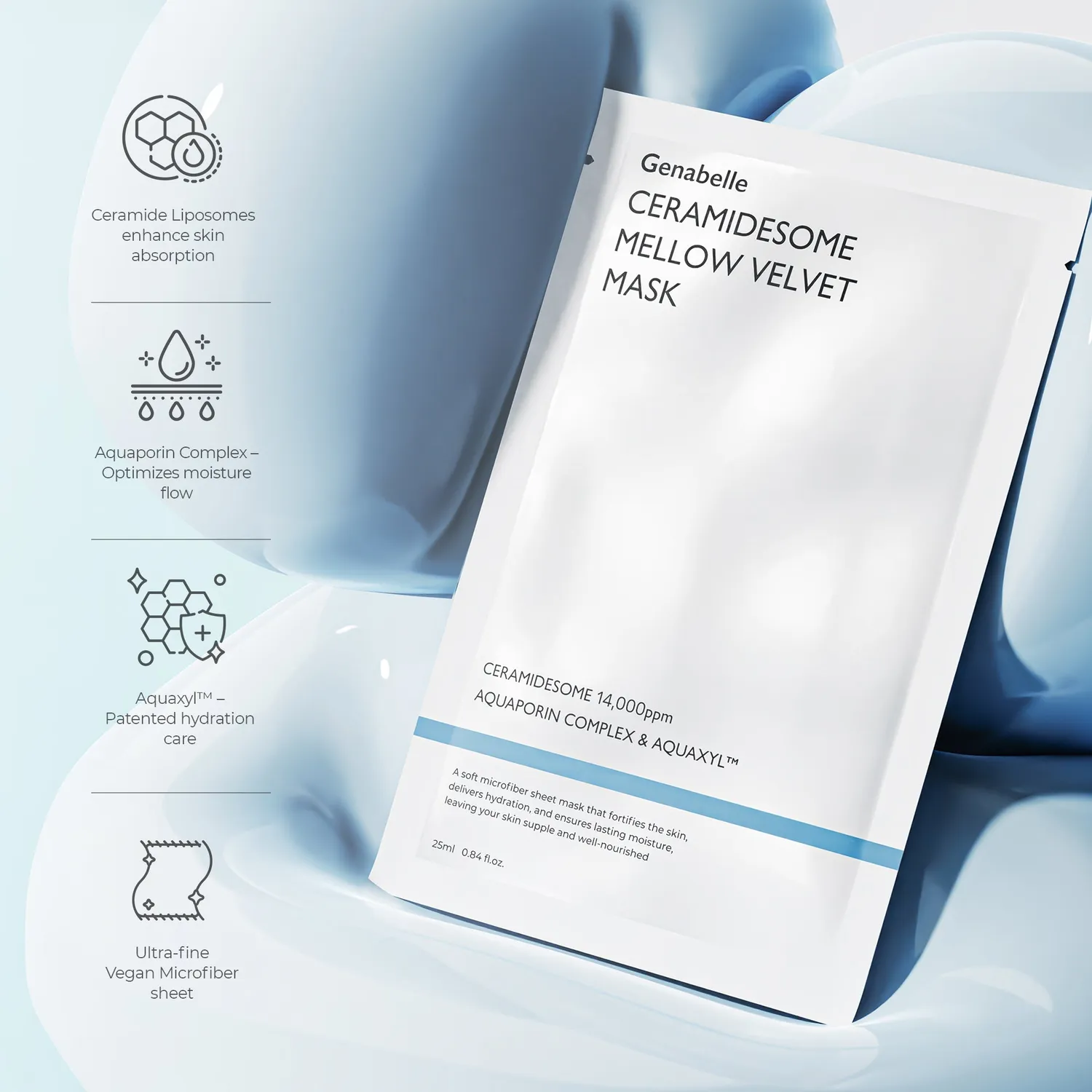 Genabelle Ceramidesome Mellow Velvet masque 5 pièces