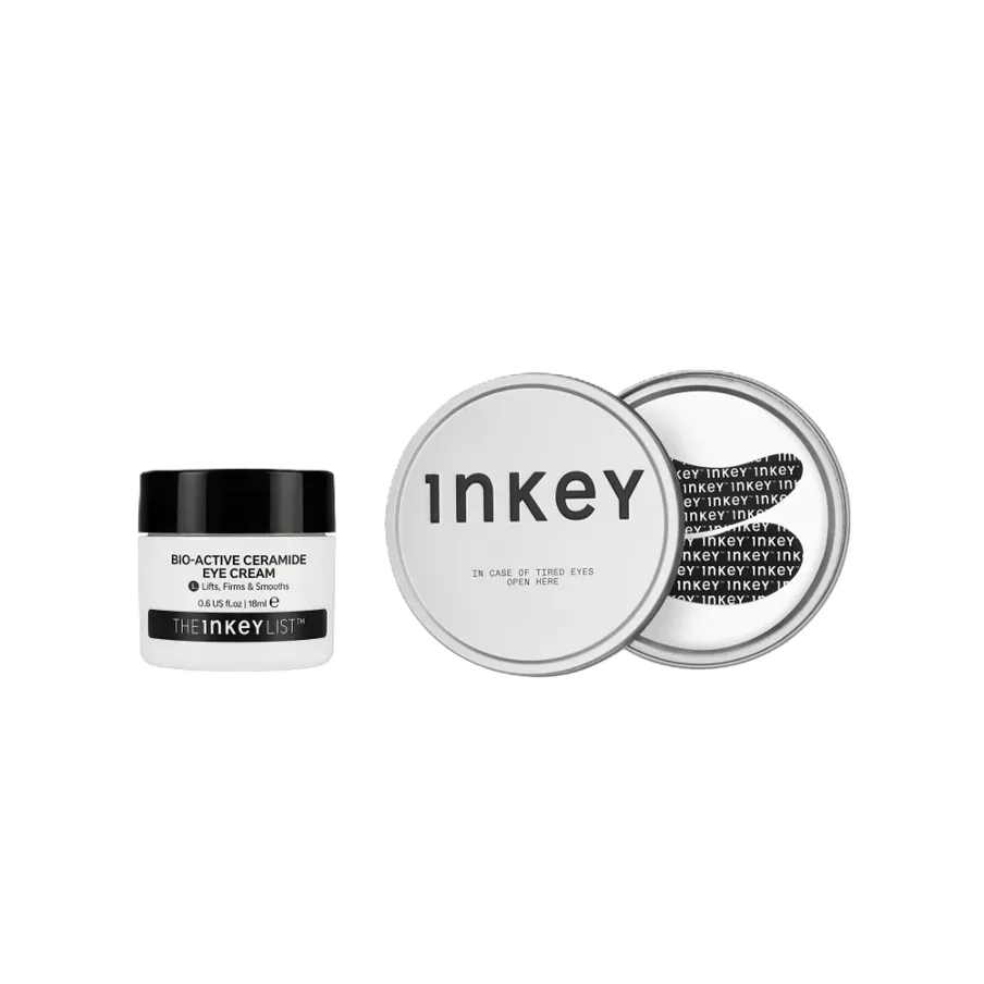 THE INKEY LIST Ceramide Eye Cream duo patchs contour yeux