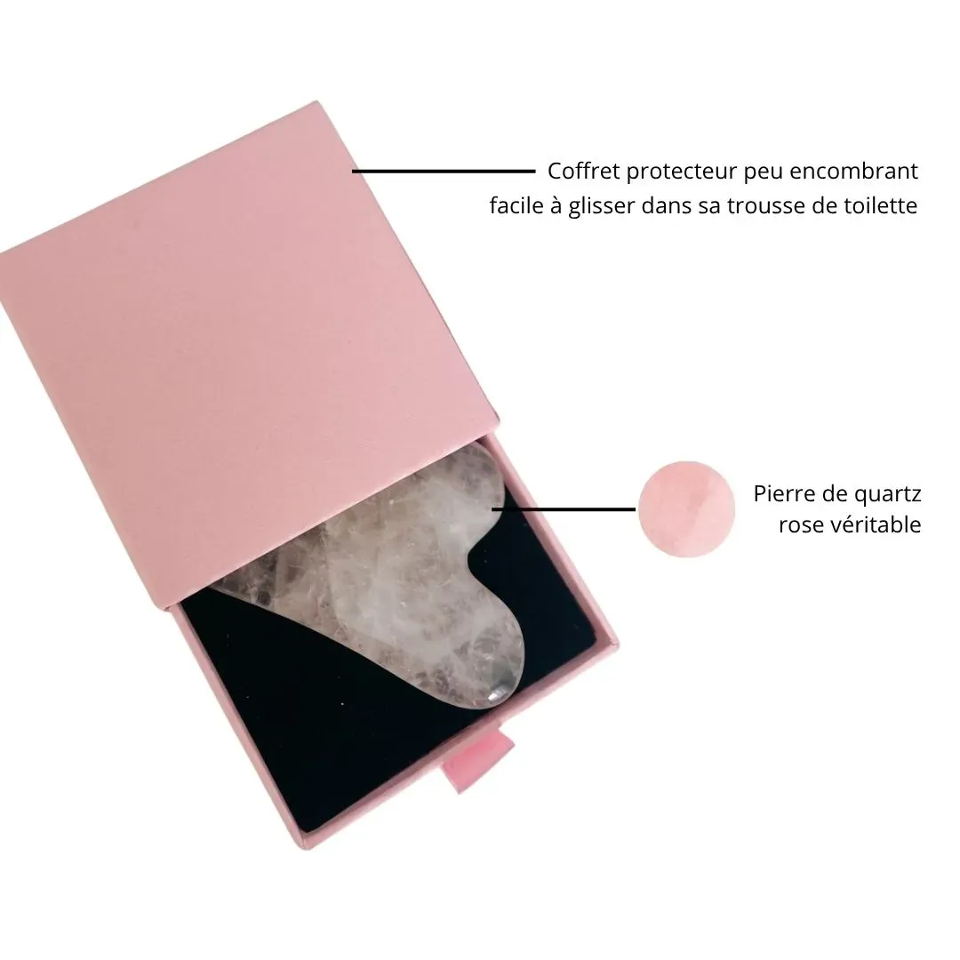 La Bo&ssie Gua Sha quartz rose drainage poches