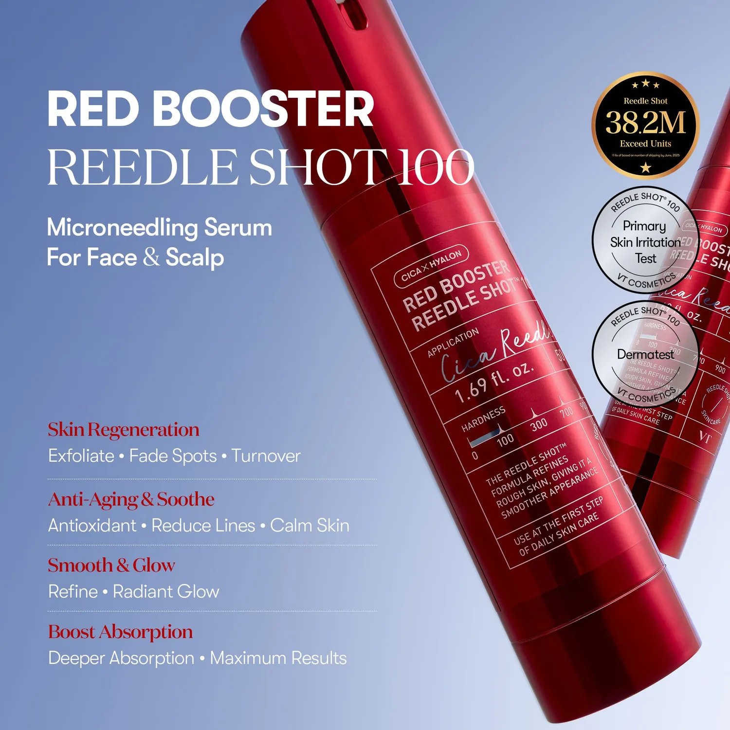 VT Cosmetics Red Booster Reedle Shot 100 sérum éclat