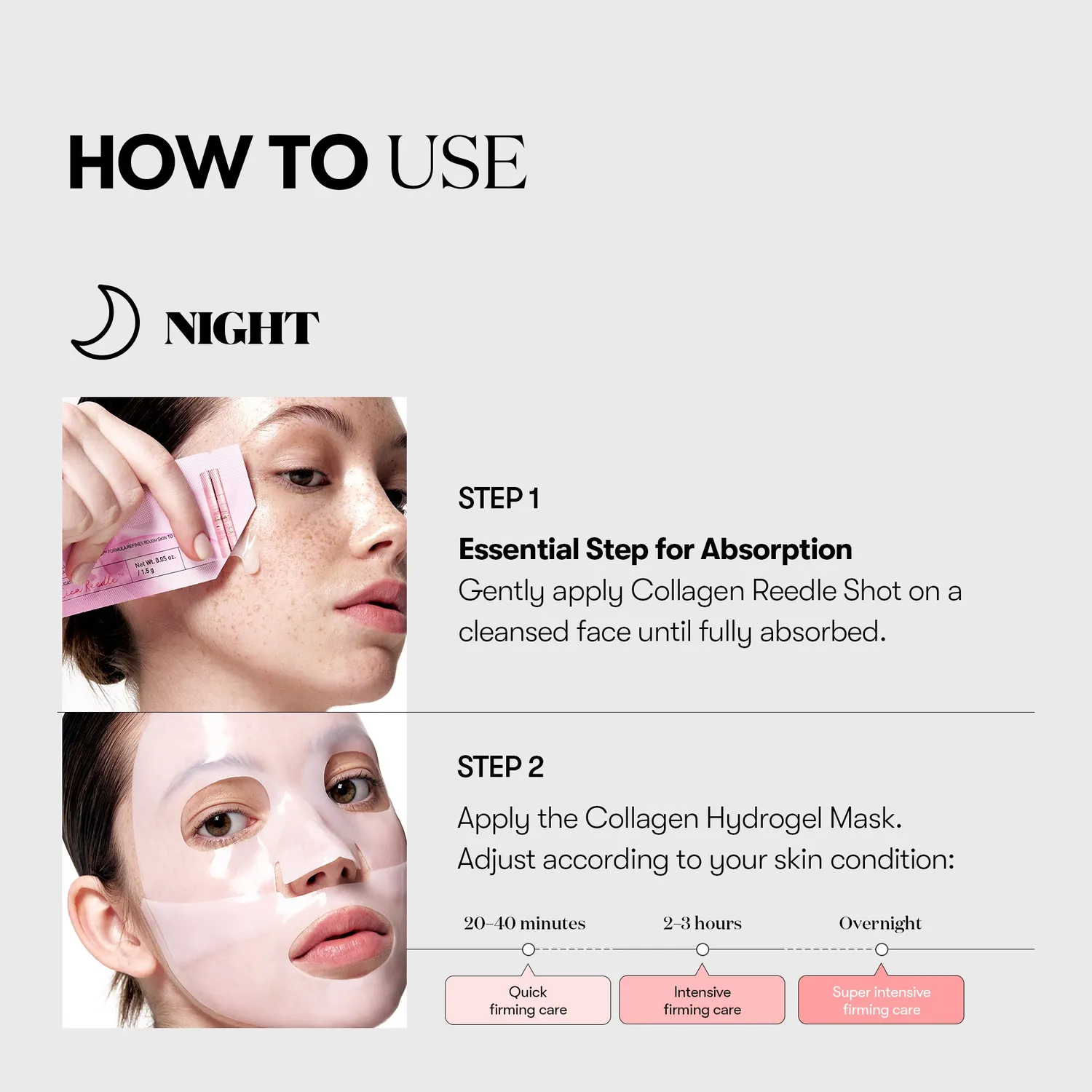 VT Collagen Reedle Shot 100 2 Step masque hydrogel x4 fermeté