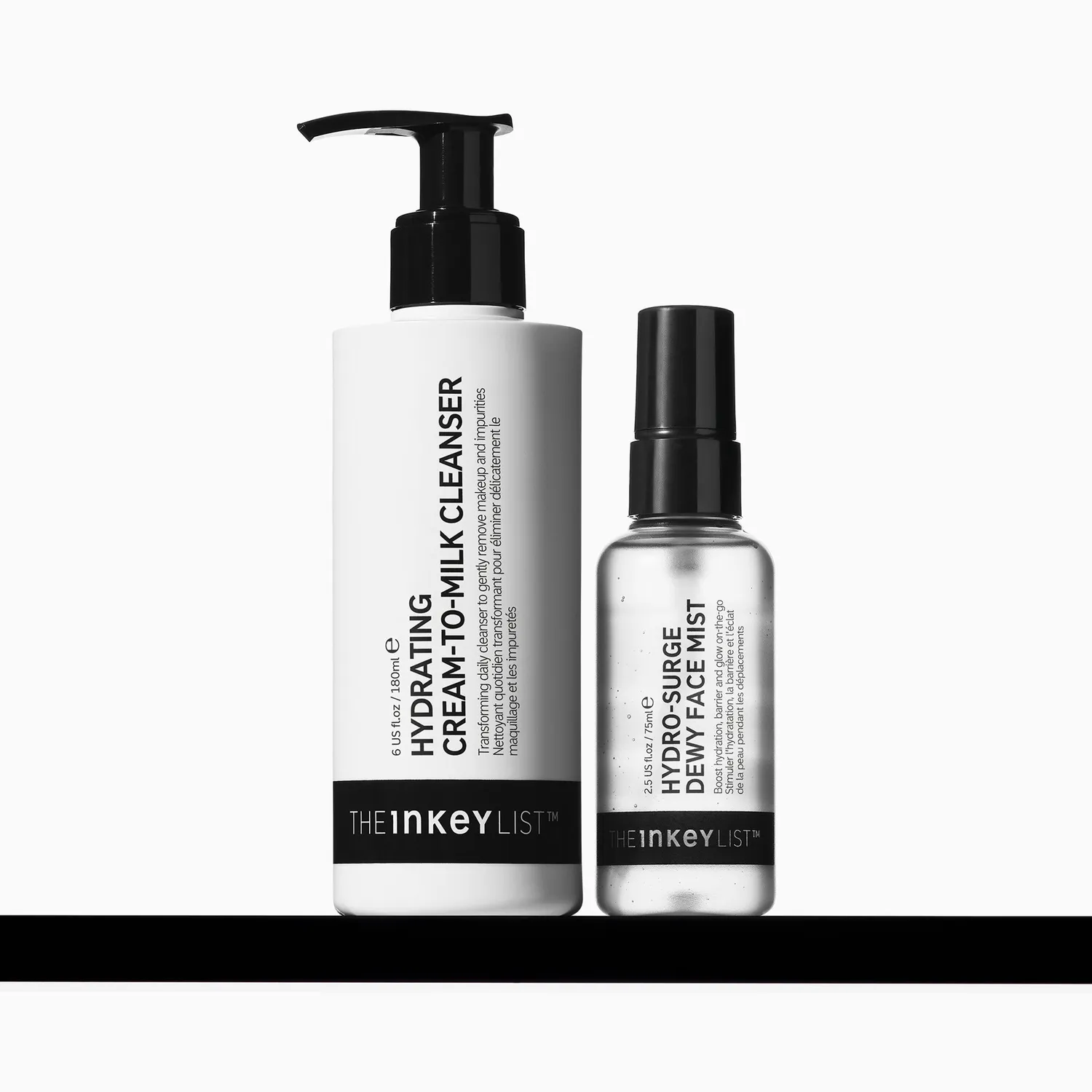 THE INKEY LIST Duo Hydratant nettoyant lait + brume visage riz