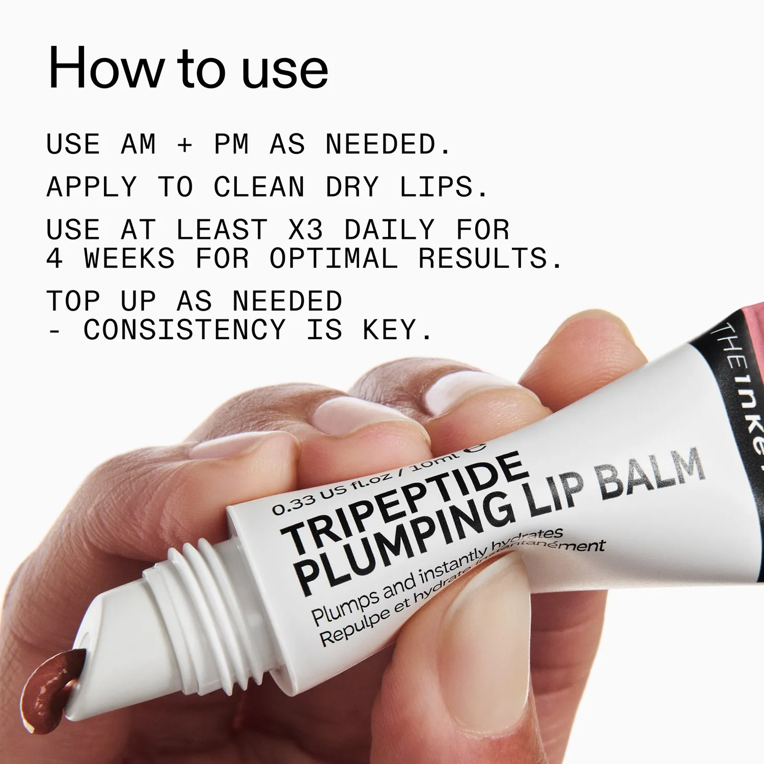 THE INKEY LIST Tripeptide baume lèvres repulpant mocha