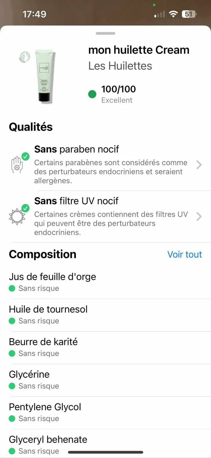 Les Huilettes Émulsion Universelle Cream crème sensible sans parfum
