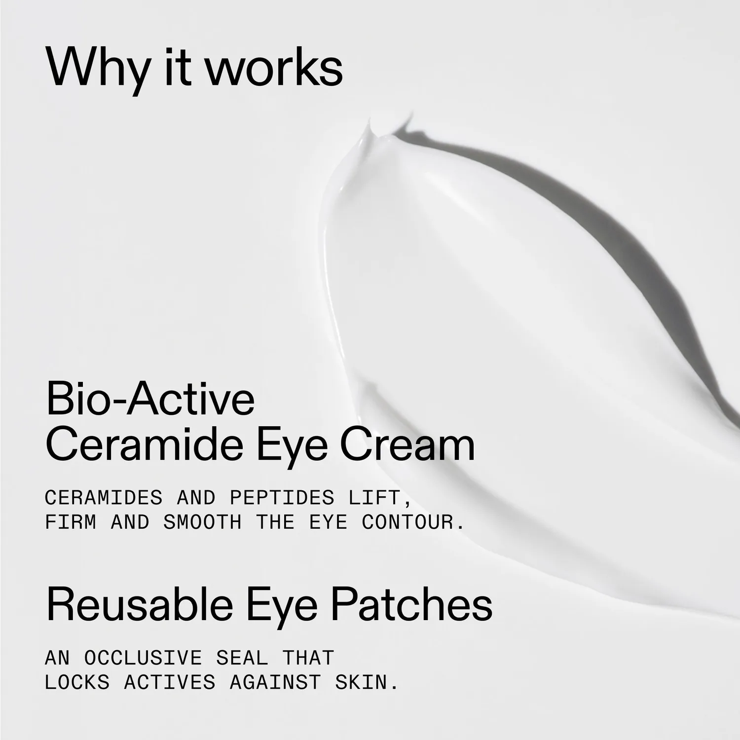 THE INKEY LIST Ceramide Eye Cream duo patchs contour yeux