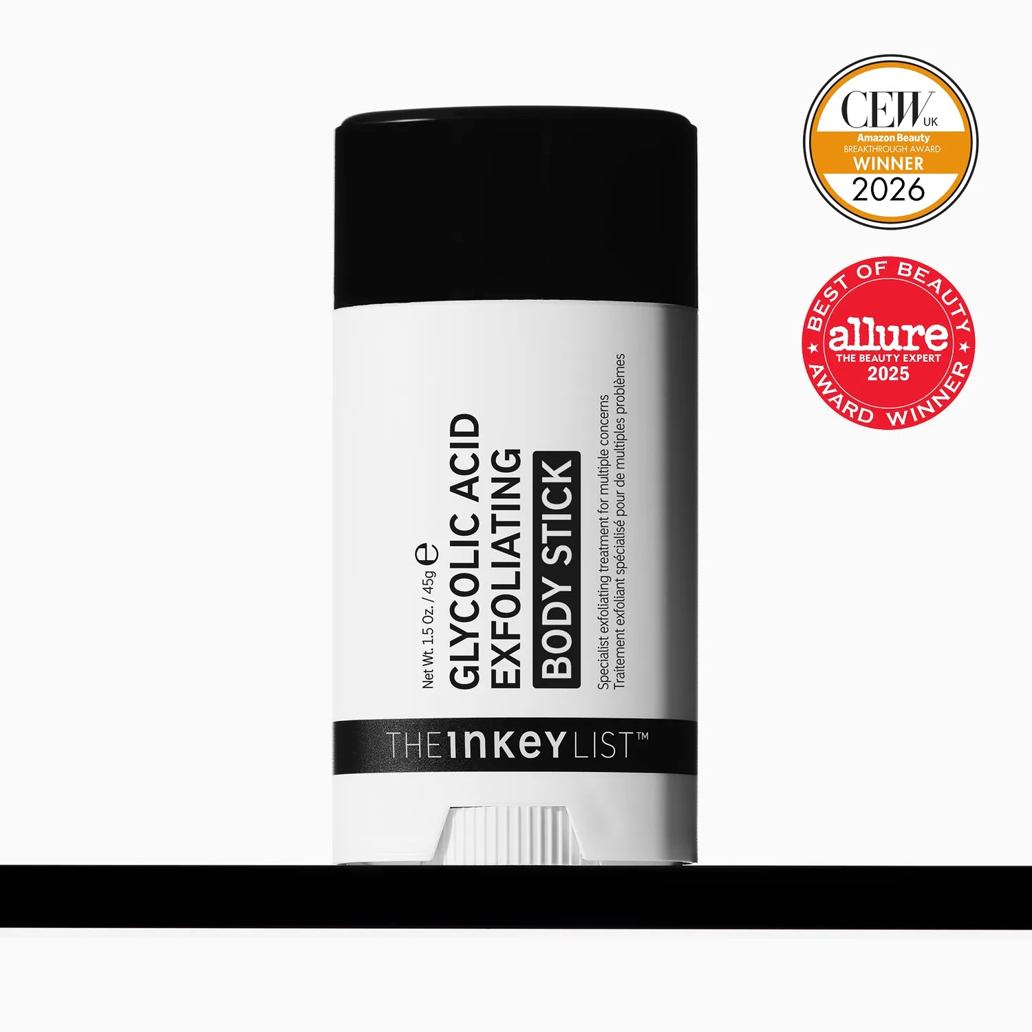 THE INKEY LIST Glycolic Acid Exfoliating Body Stick exfoliant 45g