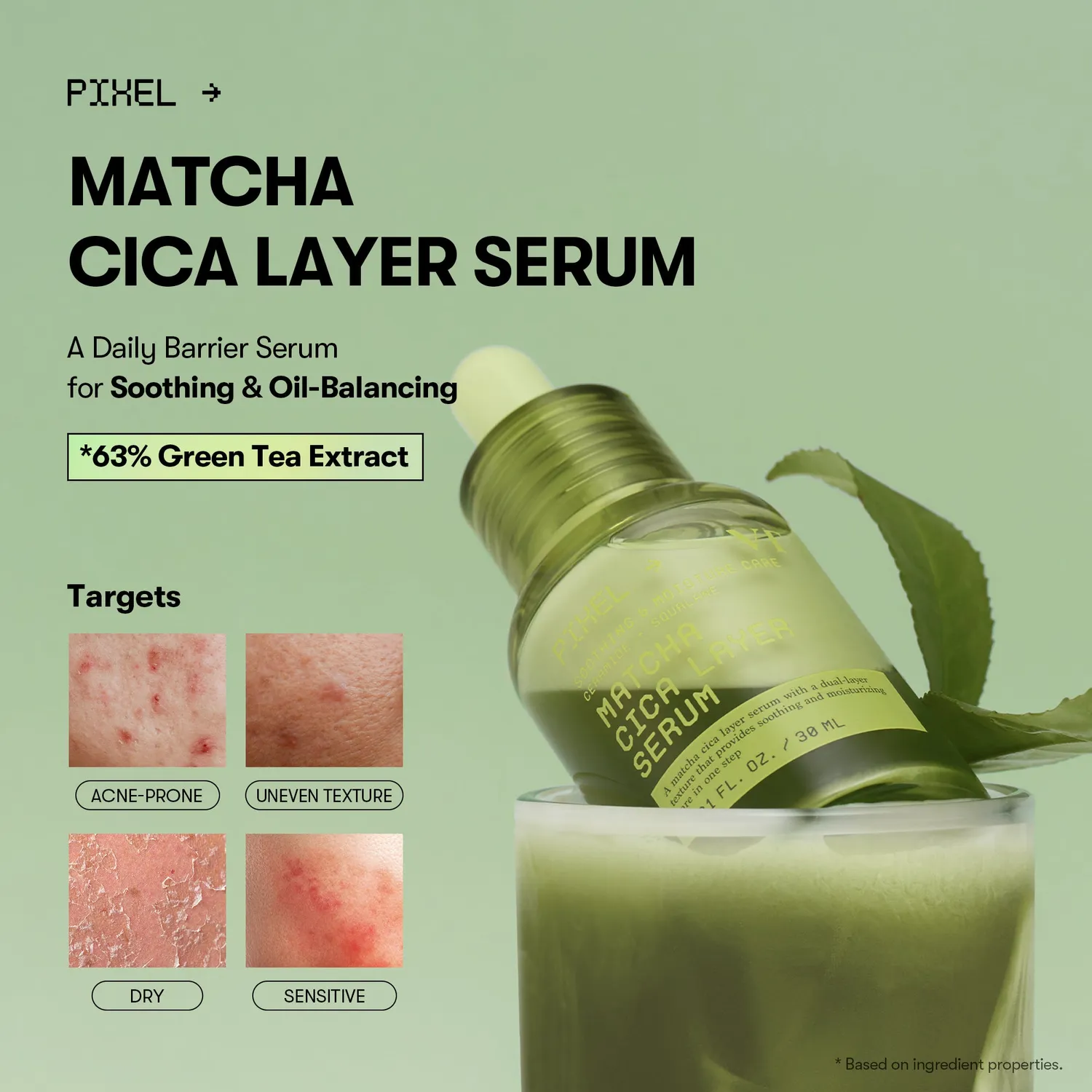 VT Matcha Cica Layer Serum sérum apaisant