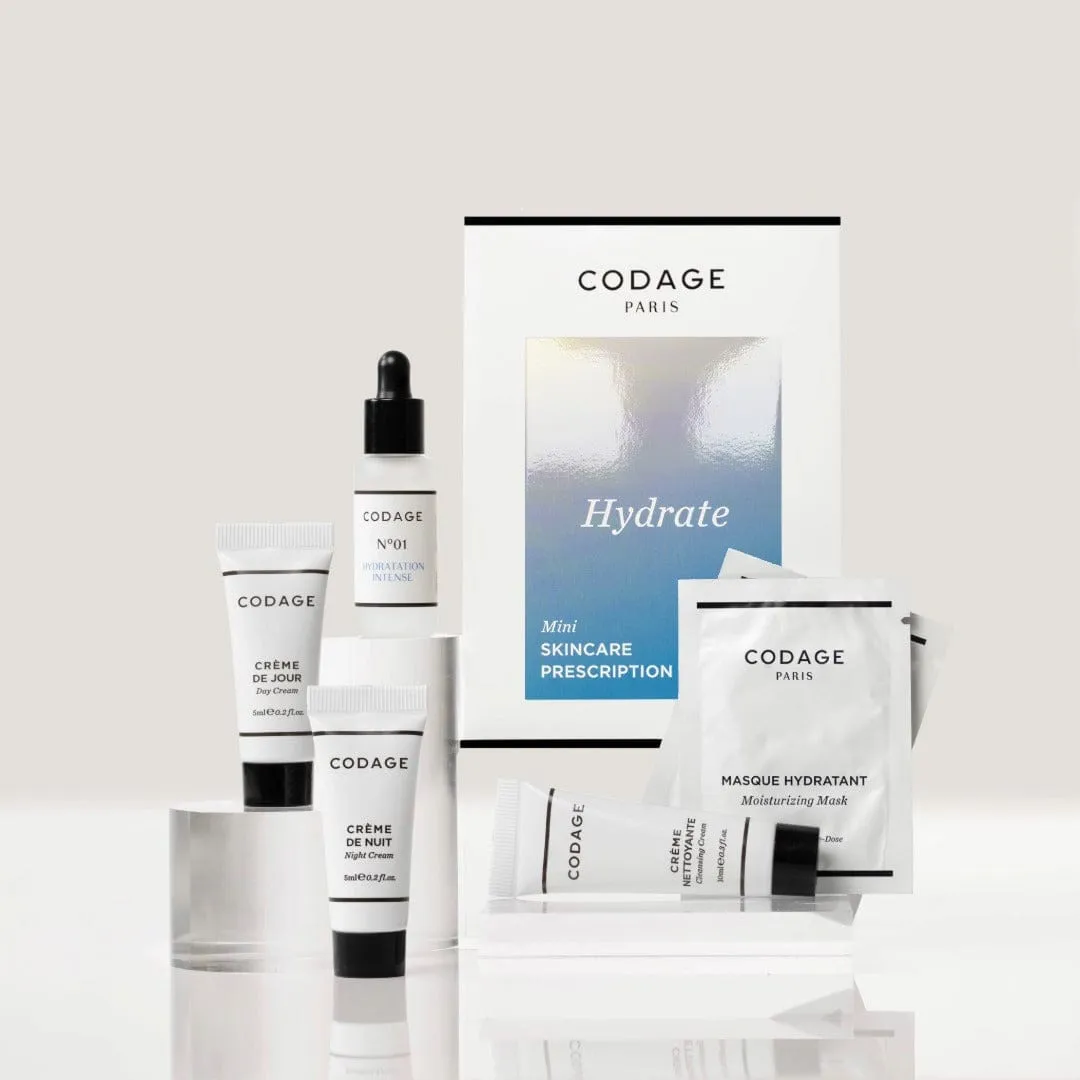 CODAGE Prescription Hydrate kit visage 5 soins voyage