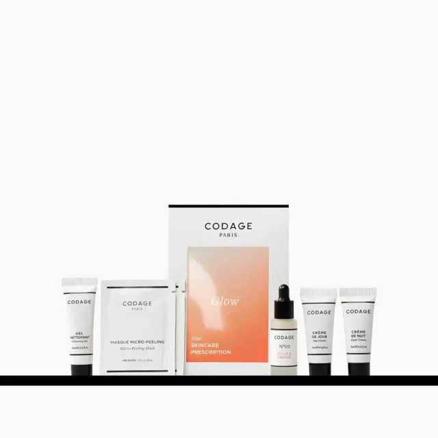 CODAGE Mini Prescription Glow kit visage 5 soins éclat