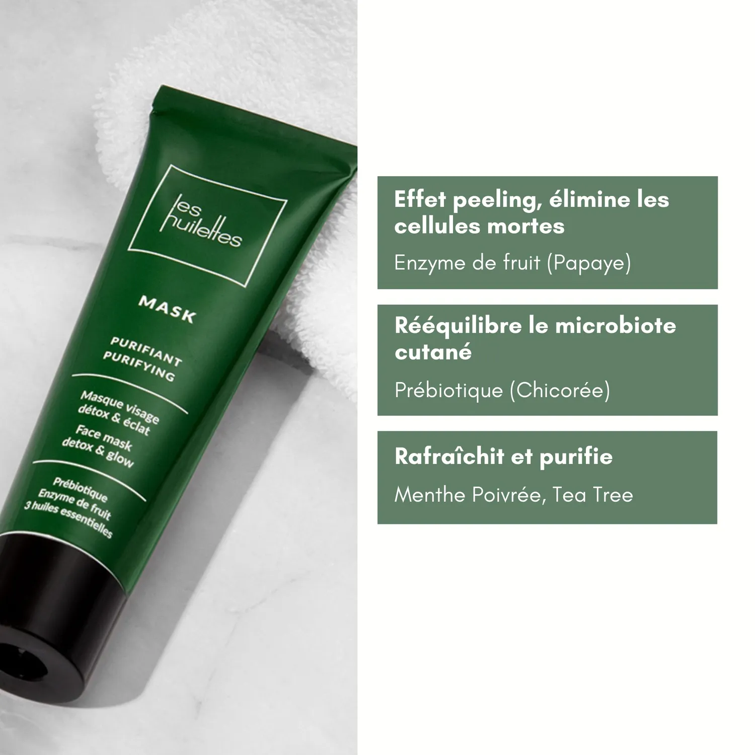 Les Huilettes Mask masque purifiant visage teint terne