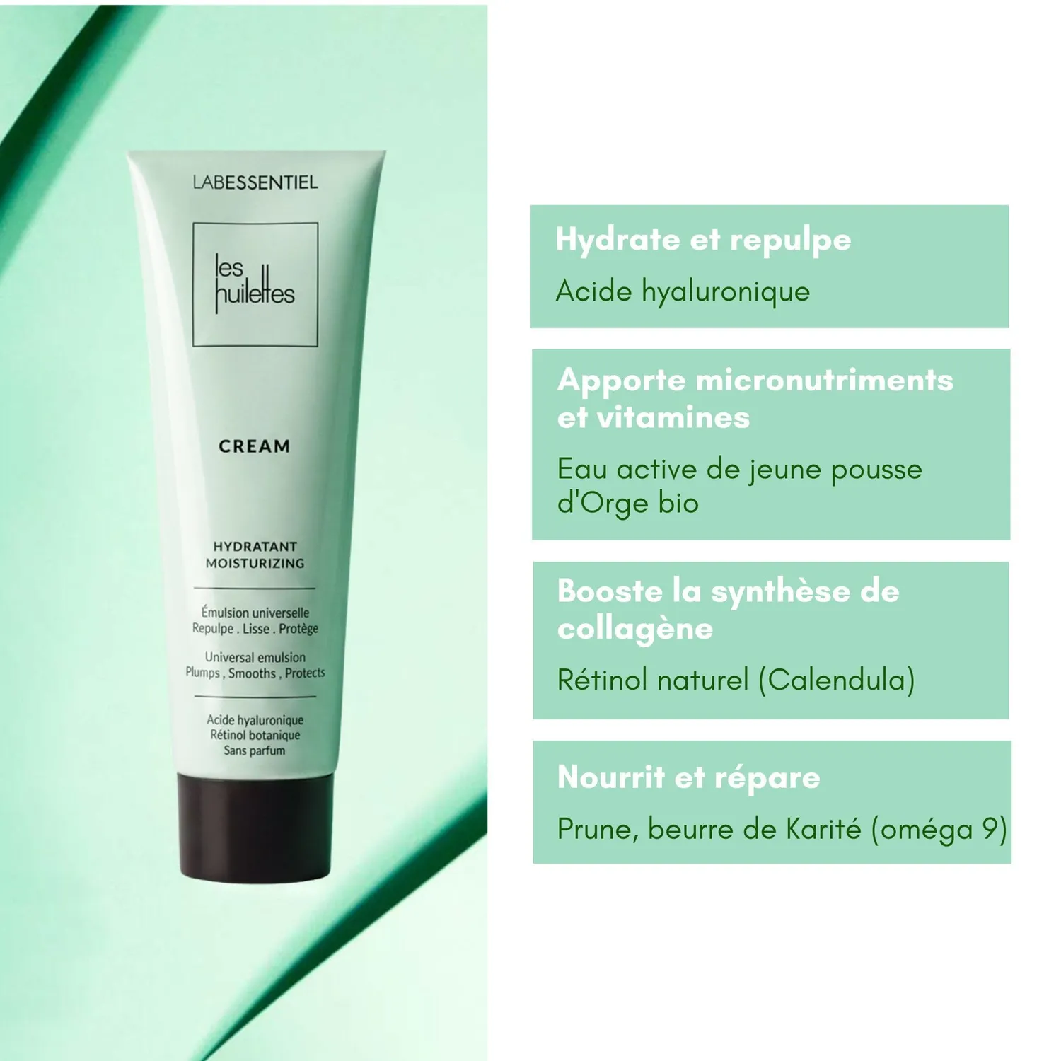 Les Huilettes Émulsion Universelle Cream crème sensible sans parfum