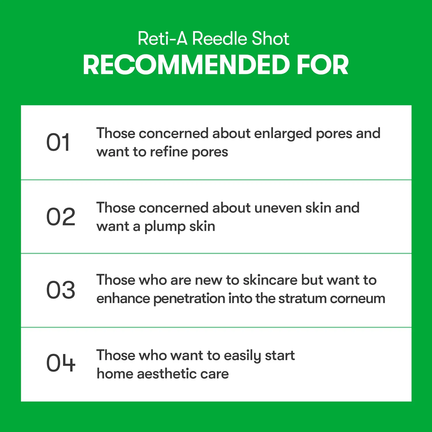 VT Cosmetics Reti-A Reedle Shot 100 sérum nuit lissant