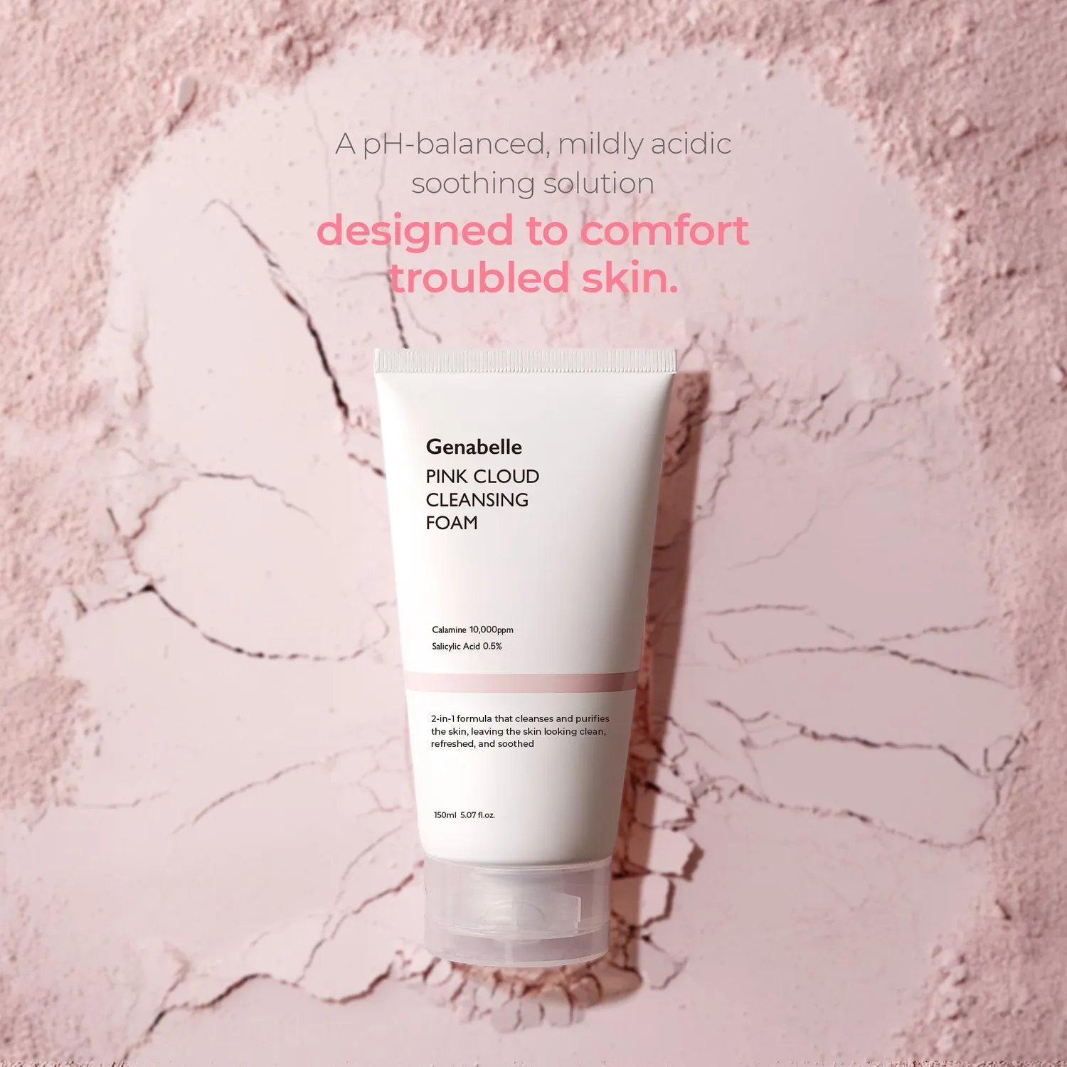 Genabelle Pink Cloud mousse nettoyante 150ml calamine