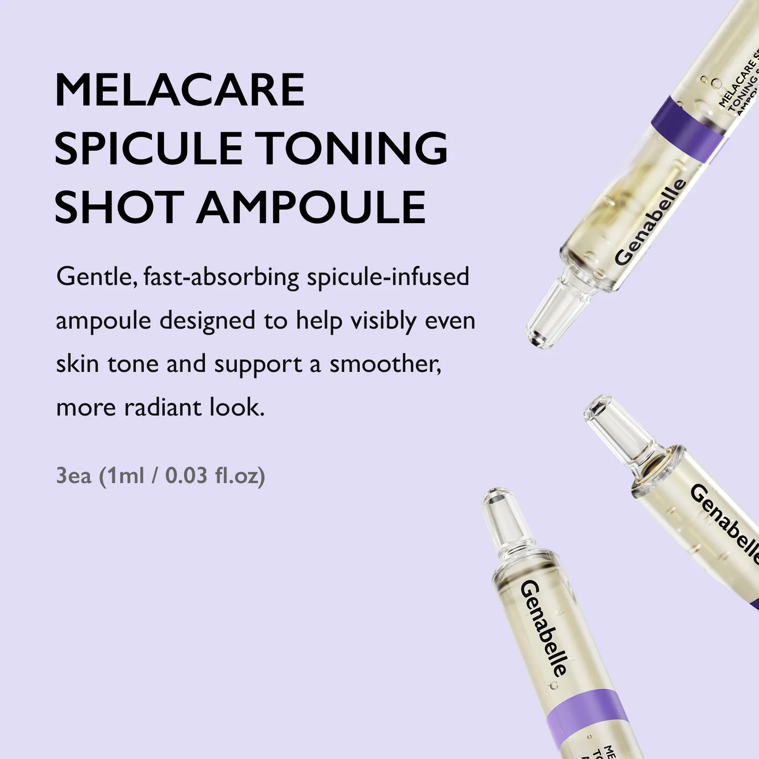 Genabelle Melacare Spicule Toning Shot ampoule 3x1ml