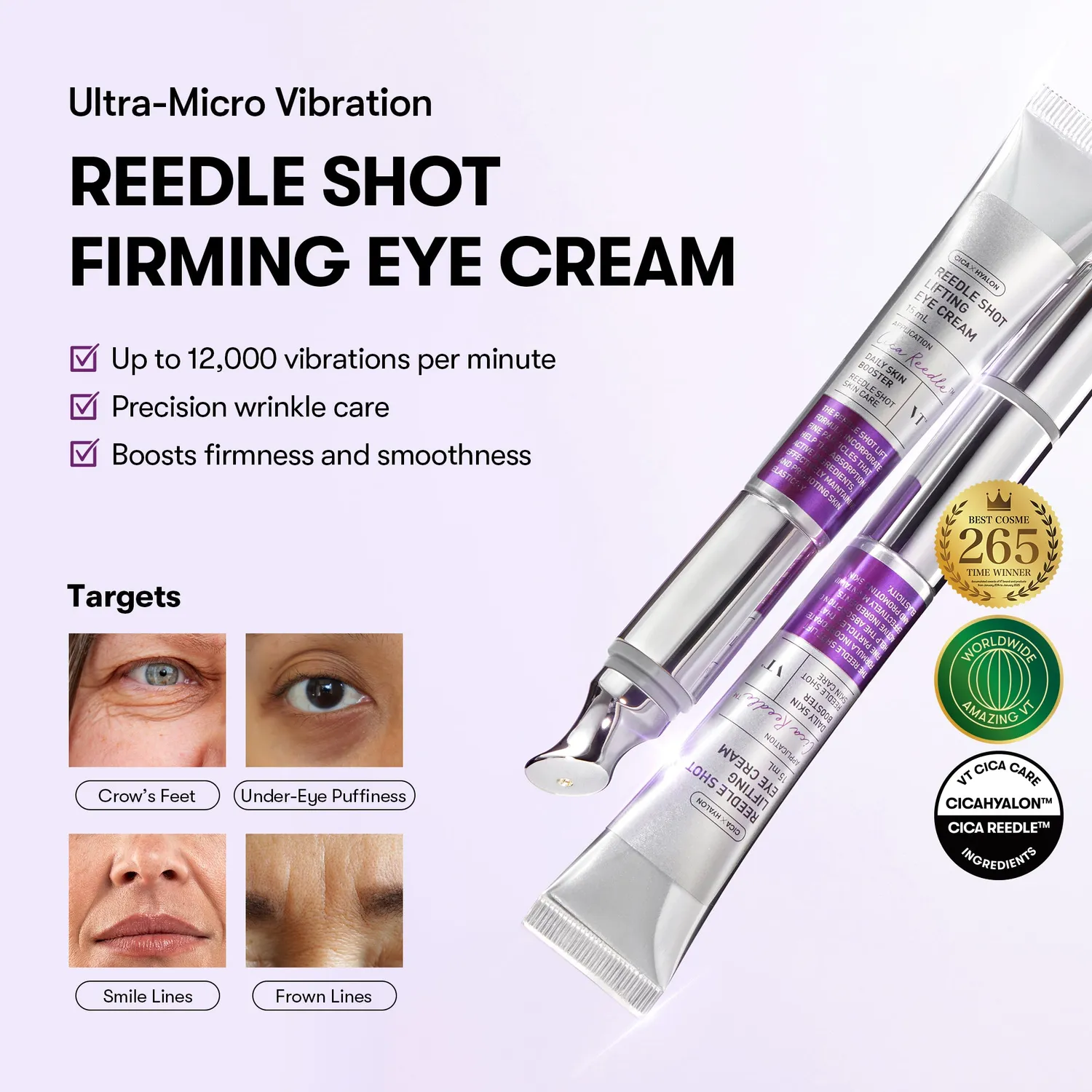 VT Cosmetics Reedle Shot Firming crème yeux fermeté