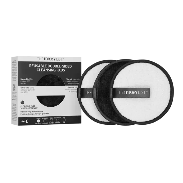 THE INKEY LIST disques nettoyants réutilisables double-face