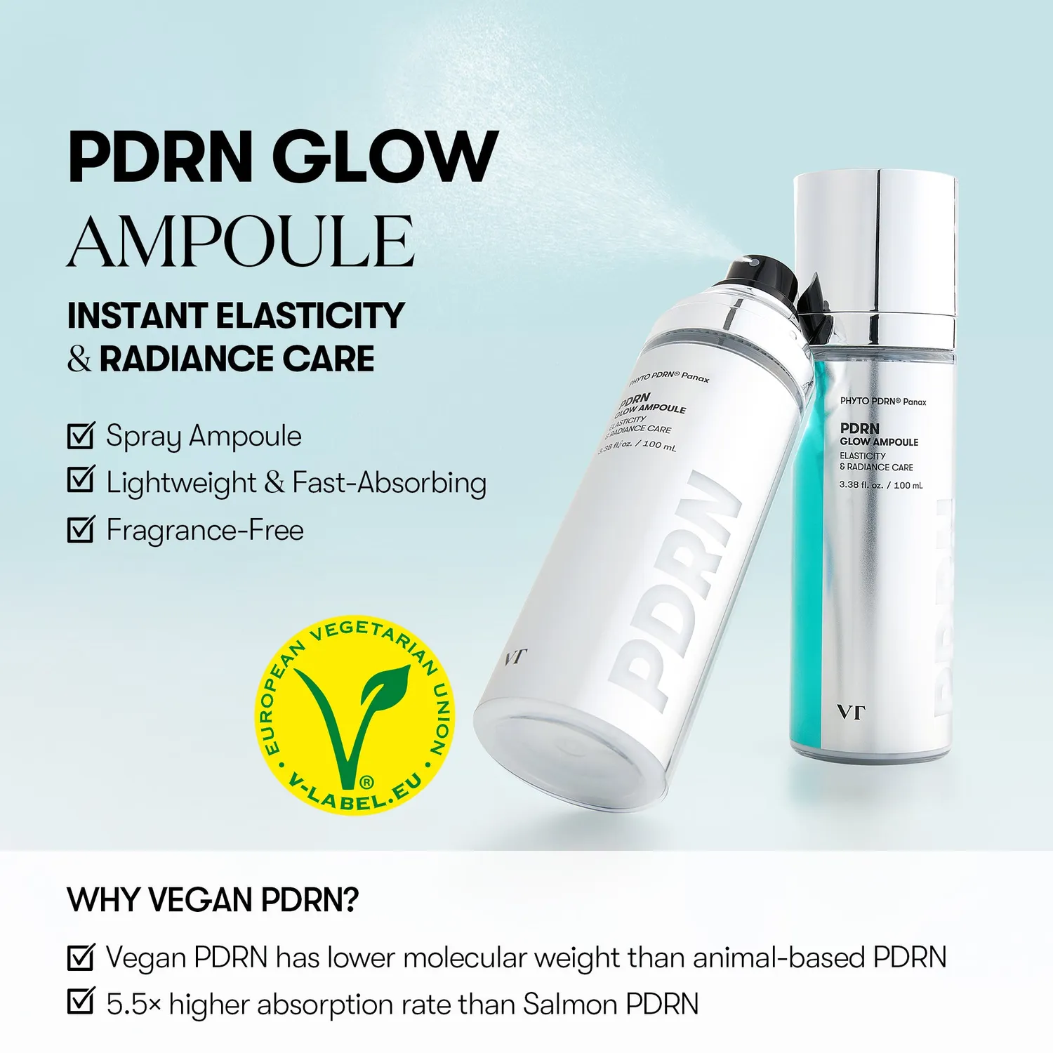 VT PDRN Glow Ampoule brume éclat au ginseng