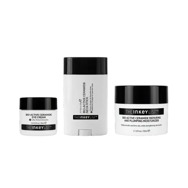 THE INKEY LIST Bio-Active Ceramide Trio crème visage yeux cou fermeté