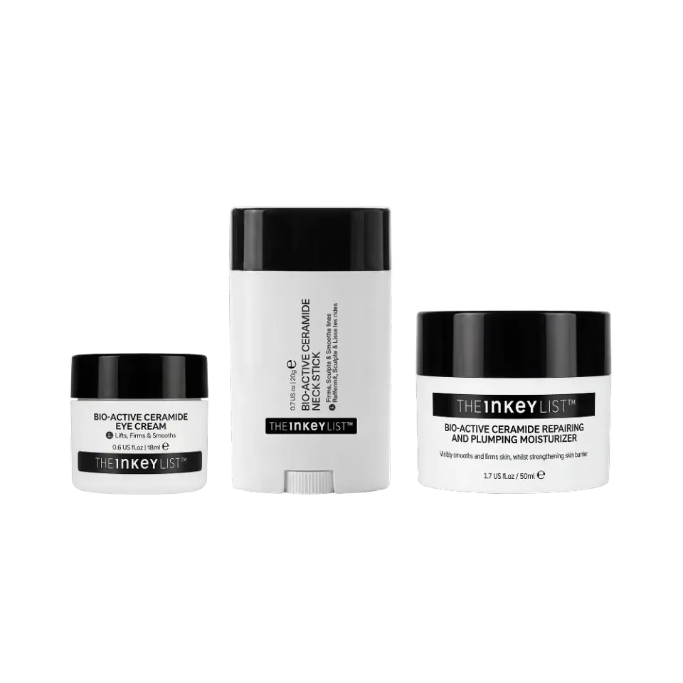 THE INKEY LIST Bio-Active Ceramide Trio crème visage yeux cou fermeté